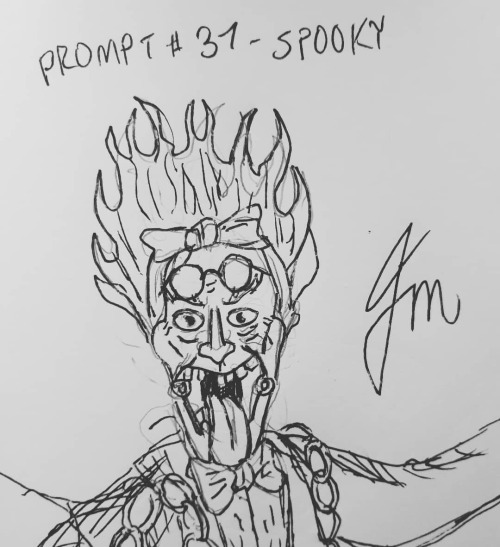 December 9th, 2021, Inktober Prompt # 37 - Spooky. Who else thought the creepy jaw drop of Jaco
