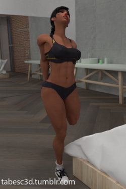 tabesc3d: Pharah always stretches before and after exercise! Some of the lovely ladies in Overwatch, most commonly Zarya, Pharah and now Brigitte, have really given people a lot of inspiration in attaining a body like this. I would like to take a moment