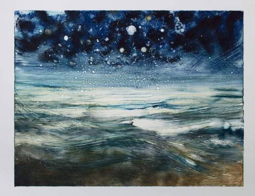 moradadabeleza: Bill JacklinStars and Sea at Night K, 2017monoprint, 56 x 72 cm