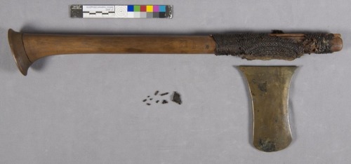 How do museum records help conservators take care of objects? This ancient Egyptian Battle Axe with 