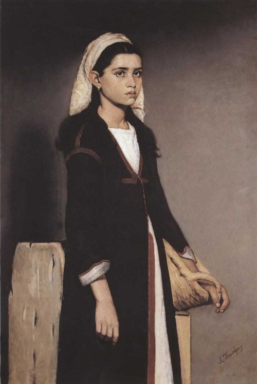 Milkmaid with Basket by Panorios Constantinos, 1885-1890