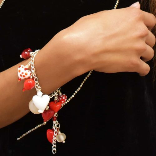 Adorn your sweetheart in a Red Hot glass Charmed Bracelet this Valentine&rsquo;s Day! Shop our g