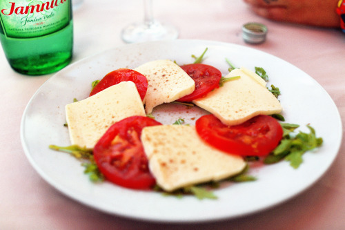 My staple meal of the trip - mozzarella and tomato salads. The tomatoes are so fresh and sweet in Gr