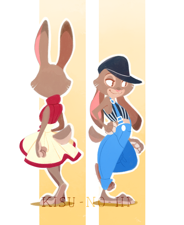 kisu-no-hi:  Judy wearing cute stuff 