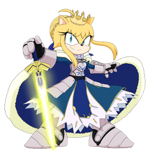 Art comm for someone on Twitter who wanted to see Artoria from the Fate series drawn as a character 