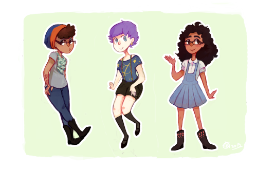 kayveedee:My friends and I are really cute <33me, jubiileigh, and exquisitetangerine