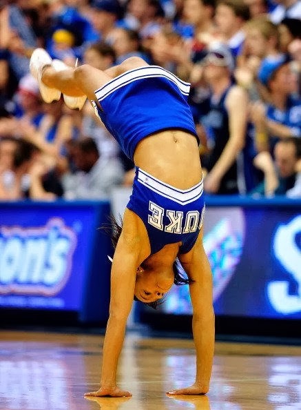 Revealing college cheerleading