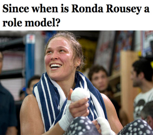 ayellowbirds:salon:“Rowdy” Ronda Rousey is an incredible fighter, an Olympian, a movie star, maybe e