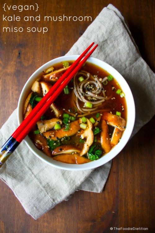 Kale and Mushroom Miso Soup