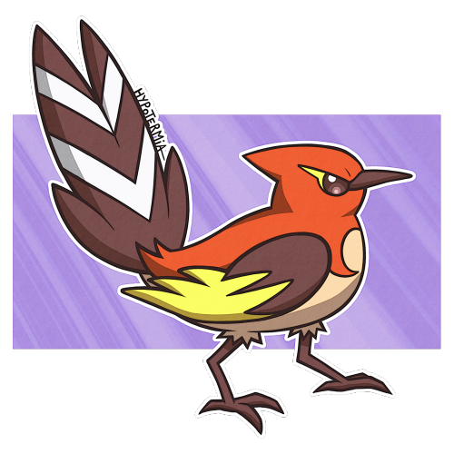 December Pokémon Challenge 2021, 17/31: Fletchinder  bigger birb(wanna suggest a pokémon for me to d