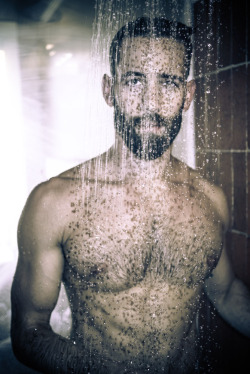 RESERVATIONS : LEVI SEVEN (shower) a photo series on the last place we can be anonymous. the hotel room. this series focuses on model Levi Jackson, in the Standard Hotel, the Highline, New York City, New York. photographed by Landis Smithers