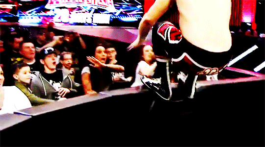 mithen-gifs-wrestling:  I could watch that split-second of the crowd reacting to