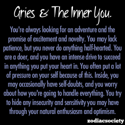 zodiacsociety:  Aries and the inner you.