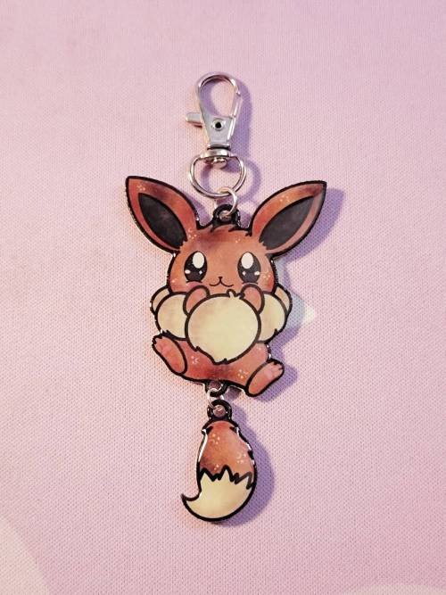 Dangling Tail Eeveelution Charms made by enkfuudesigns 