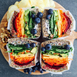 veganfoody:  Best Vegan Recipes of August 2016!Rainbow Super Sandwiches Grilled Chicken of the Woods (Mushroom) SandwichCrunchy Sweet Potato FriesSavory Grilled Cheese and “Stuff” SandwichesCrispy Buffalo Cauliflower SaladTofu Banh MiPineapple Stir