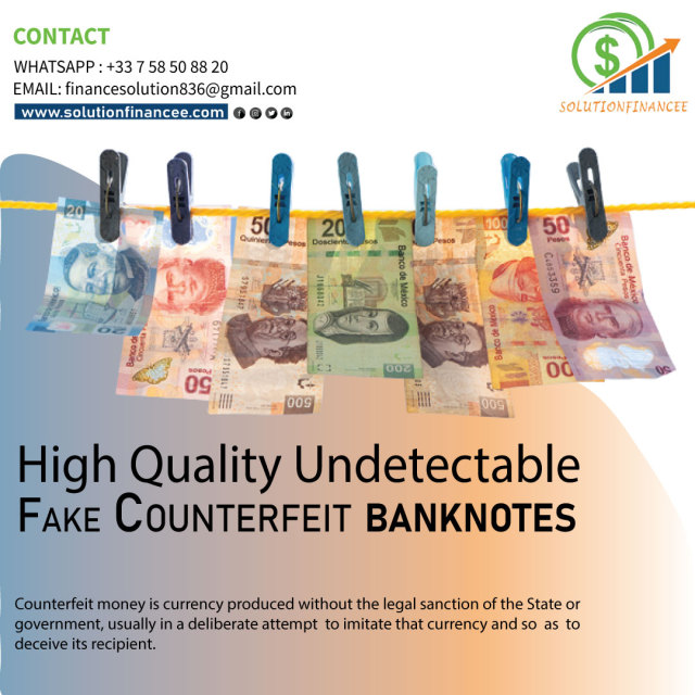 High Quality Undetectable Fake Counterfeit Banknotes | SolutionFinancee ✨💰💵🤑✔

The next miracle of freedom from the rat race is High Quality Undetectable Fake Counterfeit Banknotes. Its no surprise that many people try to figure out how to get High Quality Undetectable Fake Counterfeit Banknotes on the internet. SolutionFinancee makes it simple to obtain High Quality Undetectable Fake Counterfeit Banknotes online.

📢High Quality Undetectable Fake Currencies on the most trustworthy place ever, place your order here
WHATSAPP: +33 7 58 50 88 20
EMAIL: financesolution836@gmail.com

📢Check Now better High Quality Undetectable Fake Currencies by Clicking Here: https://www.solutionfinancee.com/ #fakemoney#counterfeit#counterfeitbills#undetectable#highquality#fakemoneyforsale#currency#counterfeitcurrencyforsale#order#orderonline#ordernow#fakeeuros#fakedollarbill#usdollar#euros#rupees