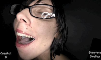 theladylikesitrough:  Nerdy amateur Neka visits the gloryhole for the first time.