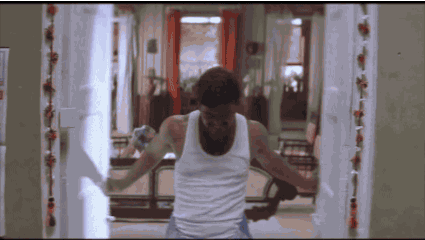 weeguttersnipe:  Vijay’s happy dance from Ghilli (Tamil, 2004)