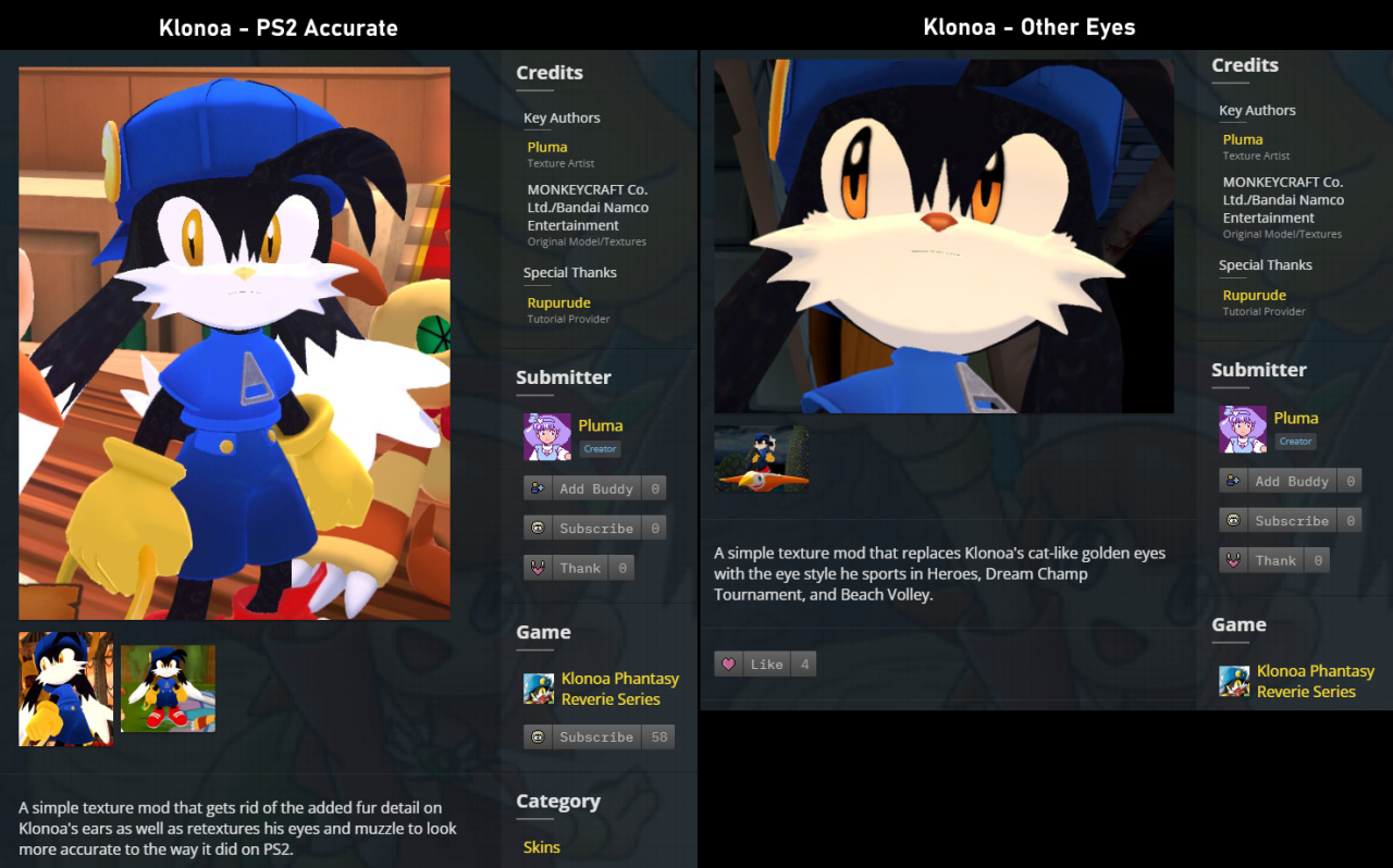 Klonoa mods