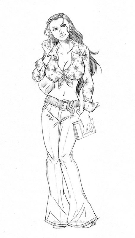 dmcsketchpad:  Another Nico Robin, but it’s older. Was going through my Patreon