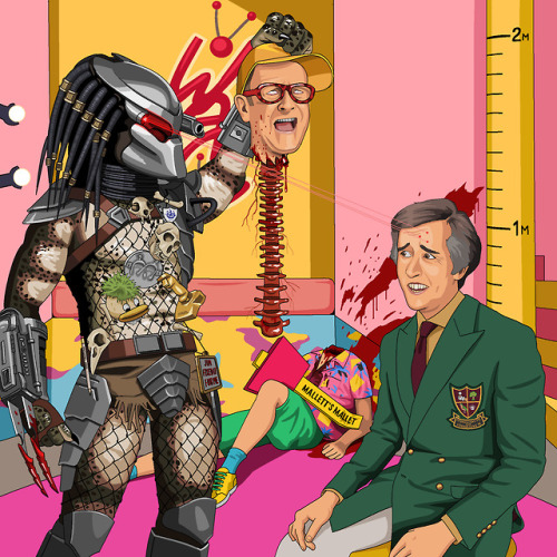 Dear Jim, Please can you paint: ALAN VS PREDATOR …in a game of Mallet’s Mallet. Having 