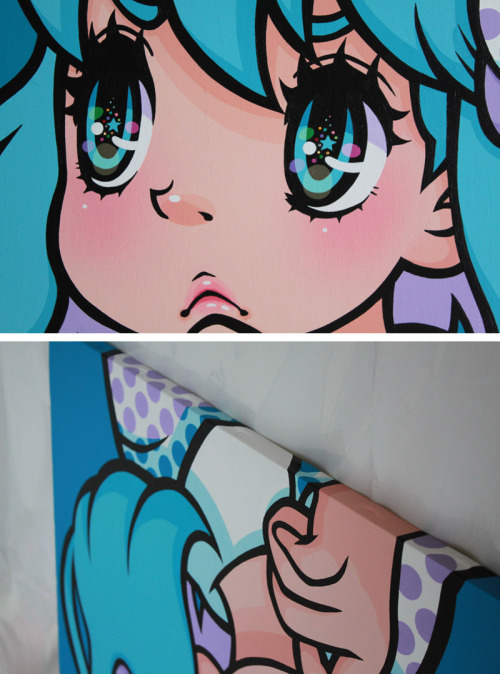 madoka07:  Seven Colors Series - BRILLIANT BLUECanvas on Acrylic paint. 606mm x 727mm. 70,000 yenYoutube : https://youtu.be/zrZhloeaTp8 