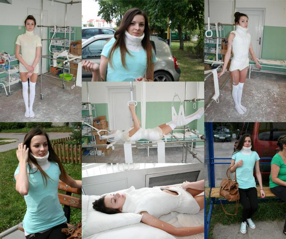 Various Girls in braces and casts, KAFOs, Minverva, Cervical Braces, Hip Spica Cast,