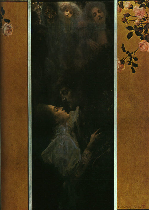 paintingses: Love by Gustav Klimt (1862-1918) oil on canvas, 1895 Ooh. I like this infinitely more t