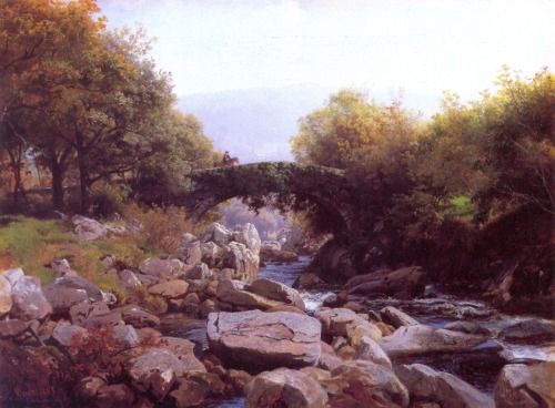 radstudies:Hans Gude (Norwegian, 1825-1903)Efoy Bridge, North Wales