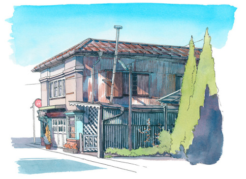 in my previous post, I showed you a sketch I did of the famous Mampei Hotel located in Karuizawa. Wh