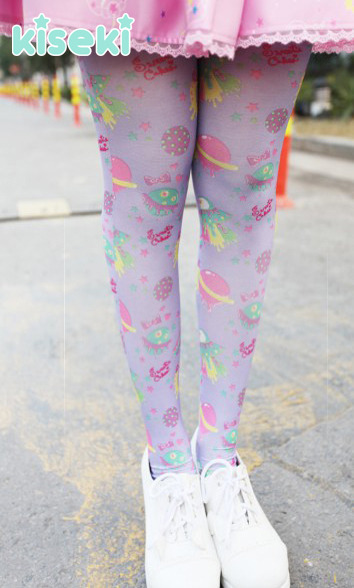Melty Planets and cute UFO’s Fairy Kei Tights $16.00