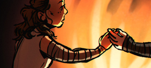 fahrennheit:  hi i’m really late to the tlj fanart aftermath here’s a hand-touching mome