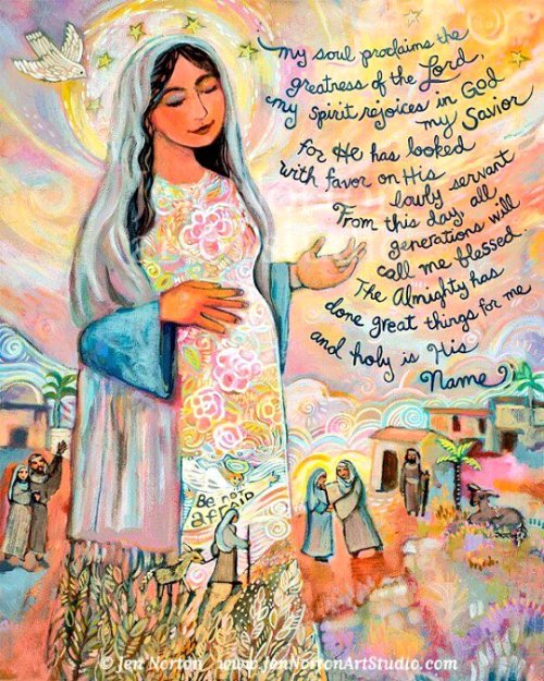 catherineaddington: caterinagallery:Canticle of Mary (Magnificat)Jen NortonAcrylic on canvas, 24″x