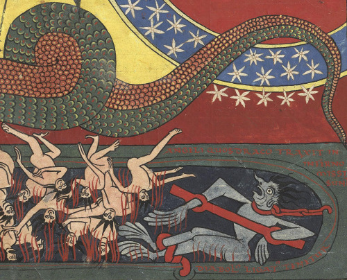 devil in chainsBeatus of Liébana, Commentaria in Apocalypsin (the ‘Beatus of Saint-Sever’), Saint-Se