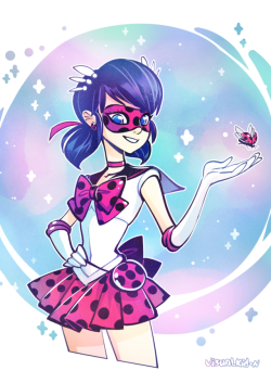 visualkid-n:  Sailor Ladybug and Taxedocat