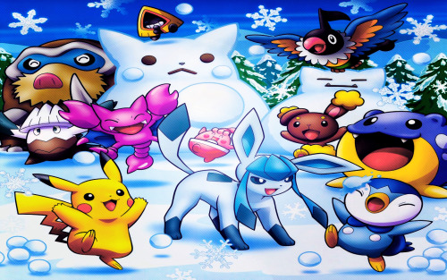 pokemon-global-academy:Happy Holidays! Some Christmas Wallpaper