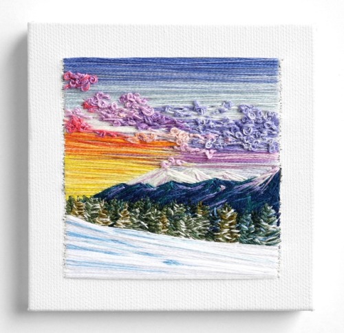 sosuperawesome: Embroidery Art by Carolina Torres on Etsy  See our ‘embroidery’ tag 