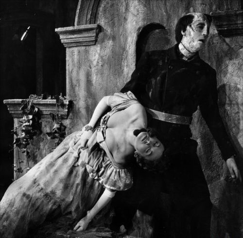  The Curse of Frankenstein (1957), via theniftyfifties. 