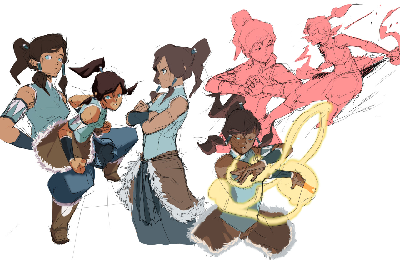 junehwa:  Some Korra drawings that I did in my down time at work and I finished them