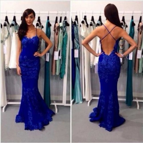 okbridalstudio:  Sexy Design with Affordable Price.Backless Lace Mermaid Prom Dresses, Find it here: