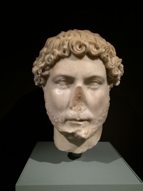 hismarmorealcalm:Portrait of Emperor Hadrian  Roman  2 century A.D.  Marble  Art