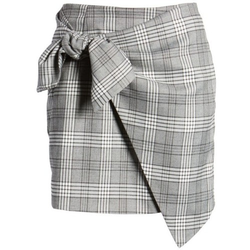 Women’s Lovers + Friends Julie Faux Wrap Plaid Skirt ❤ liked on Polyvore (see more plaid skirt