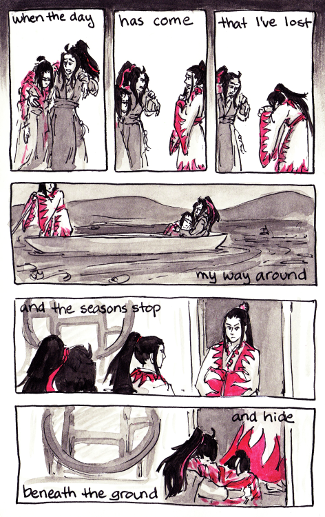 Part one (two, three) of my three-part wei wuxian-centric comic, set to imagine dragons’ “bleeding o