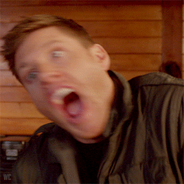 warriorcas:    “You’re laughing - I can hear you!” – season eight gag reel  