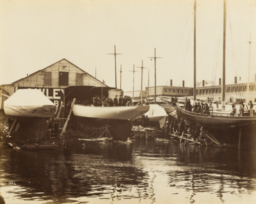 Launch of Marguerite, 1888-04-10Nathaniel L. Stebbins photographic collectionHistoric New EnglandRef