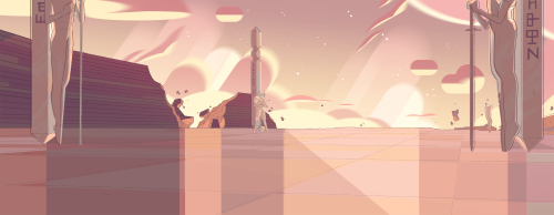 stevencrewniverse:  Part 2 of a selection of Backgrounds from the Steven Universe episode: Sworn To The Sword Art Direction: Jasmin Lai Design: Steven Sugar and Emily Walus Paint: Amanda Winterstein, Ricky Cometa, and Elle Michalka Sworn to the Sword
