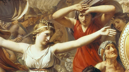 via-appia:The Intervention of the Sabine Women, 1799Jacques-Louis David (1748–1825)