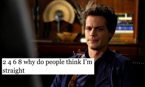 lesbianclaryfray - bisexual Spencer Reid + tumblr text posts