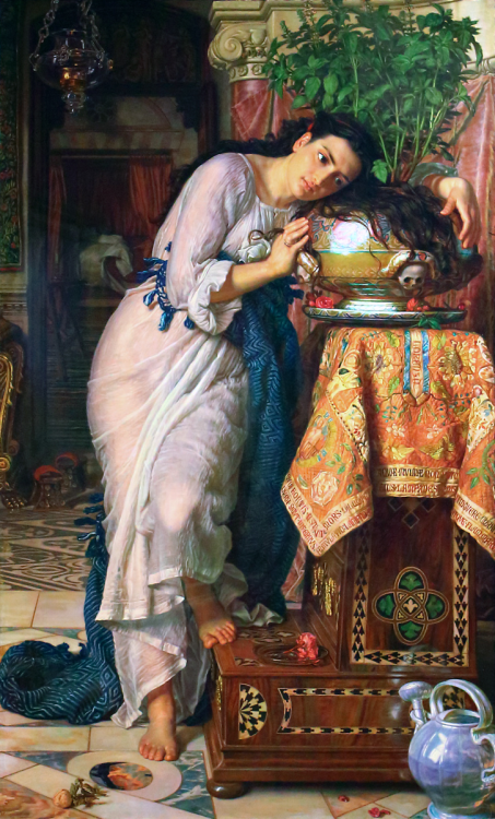 William Holman Hunt (British, 1827 - 1910)  Isabella and the Pot of Basil, 1867