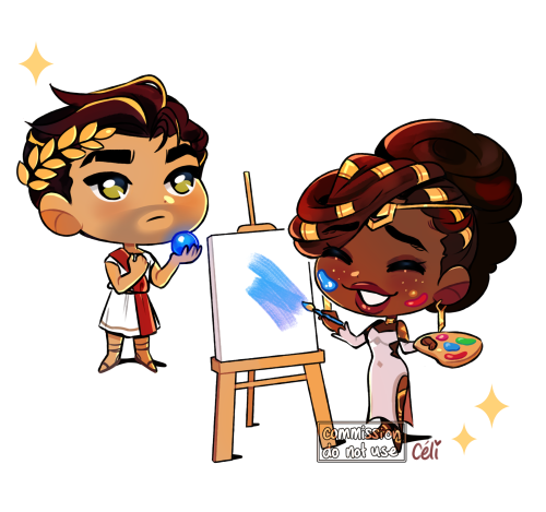 jayce & mel ↳ chibi commission for @synergetic-prose!